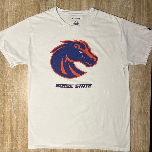 Boise State University Broncos Vintage White Mens TShirt Medium - Picture 1 of 1
